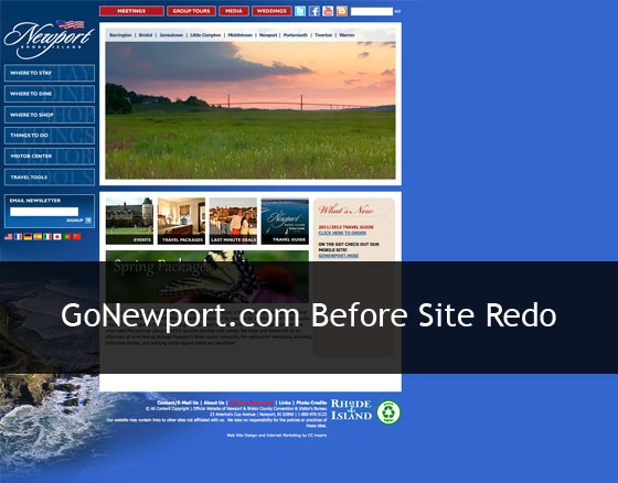 GoNewport.com before website redo